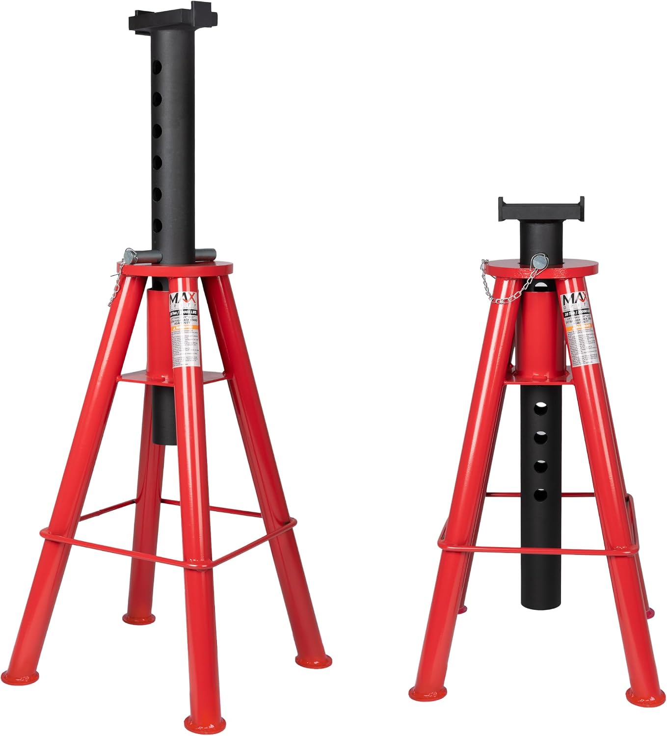 Heavy Equipment Jack Stands - 10 Ton (20,000 lbs) Capacity Heavy-Duty
