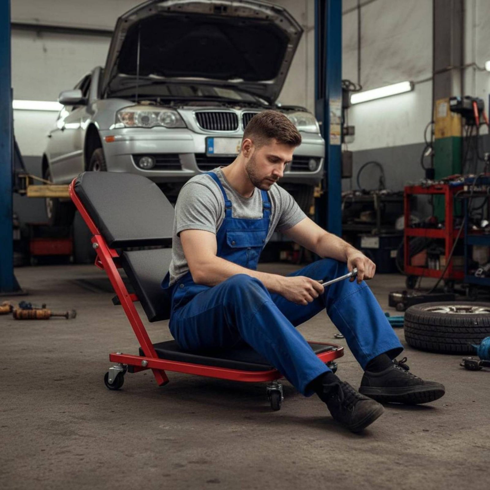 Folding Creeper Seat Foldable  - огляд і ціна Heavy Equipment Garage