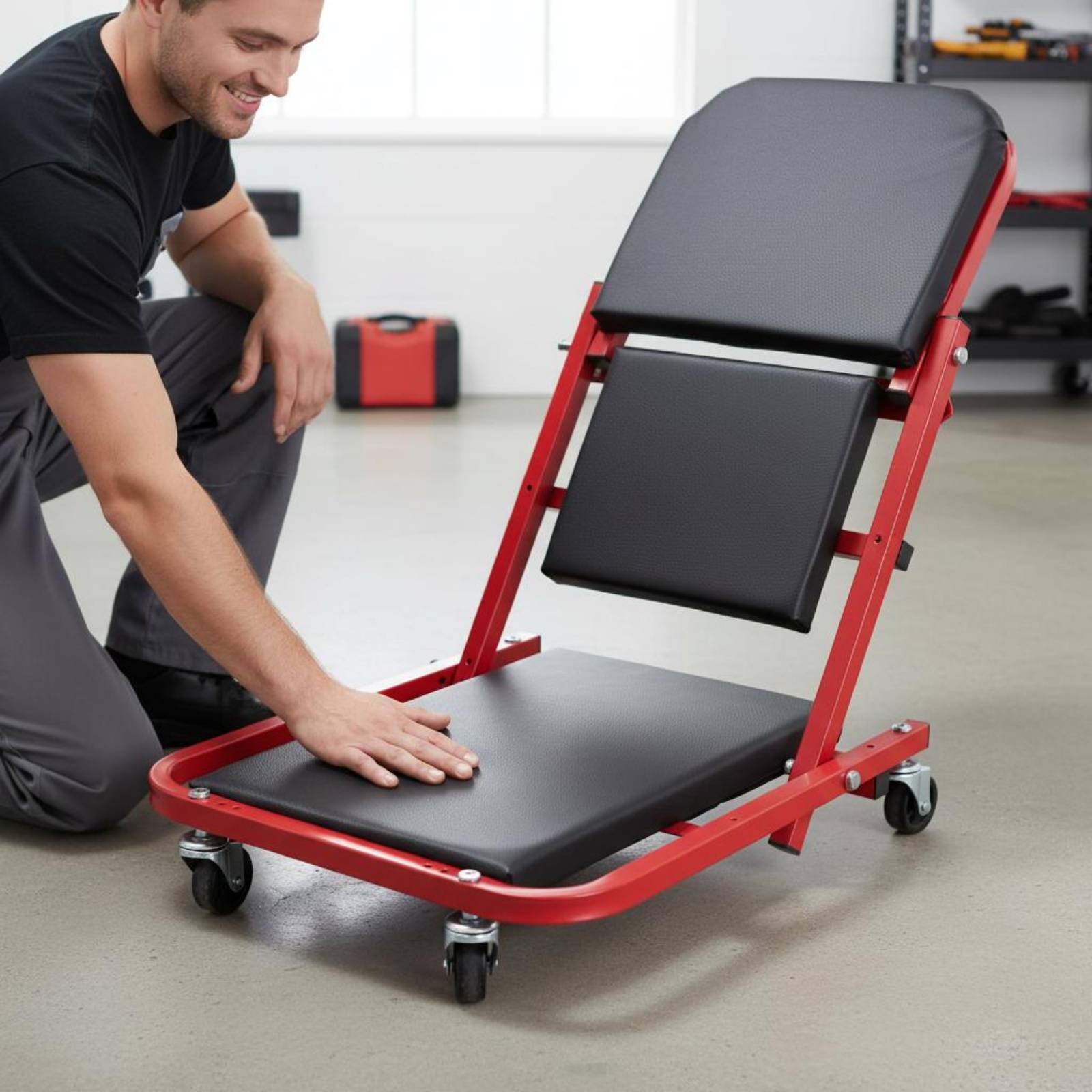 Folding Creeper Seat Foldable  - огляд і ціна Heavy Equipment Garage
