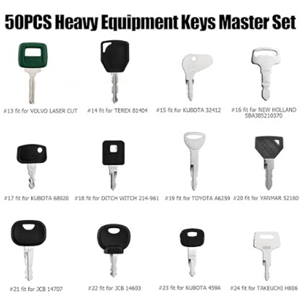50pcs Heavy Equipment Keys Mas - огляд і ціна Heavy Equipment Used