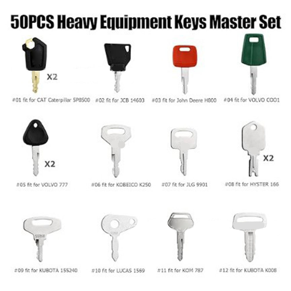 50pcs Heavy Equipment Keys Mas - огляд і ціна Heavy Equipment Used
